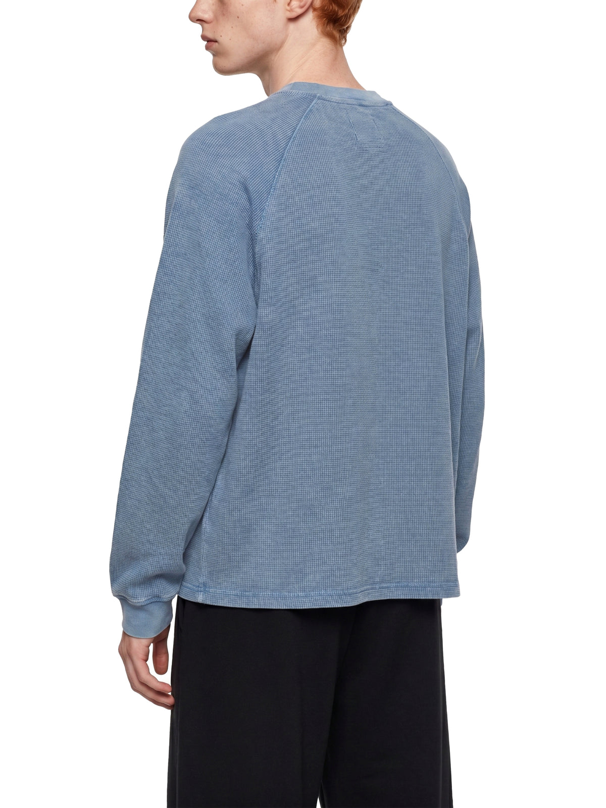 Longsleeve Vintage Wash Boxy Raglan – Nowrocky™ — detal przeszyć bocznych