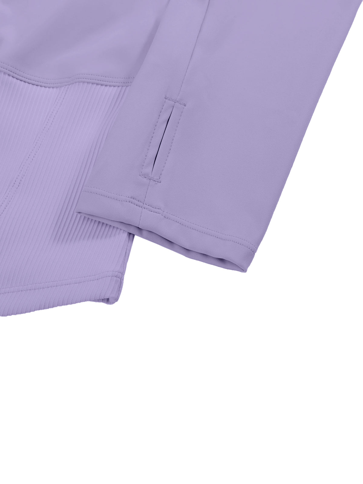 Kurtka Cropped Full-Zip Slim Fit – Nowrocky™ — detal szwu ramienia