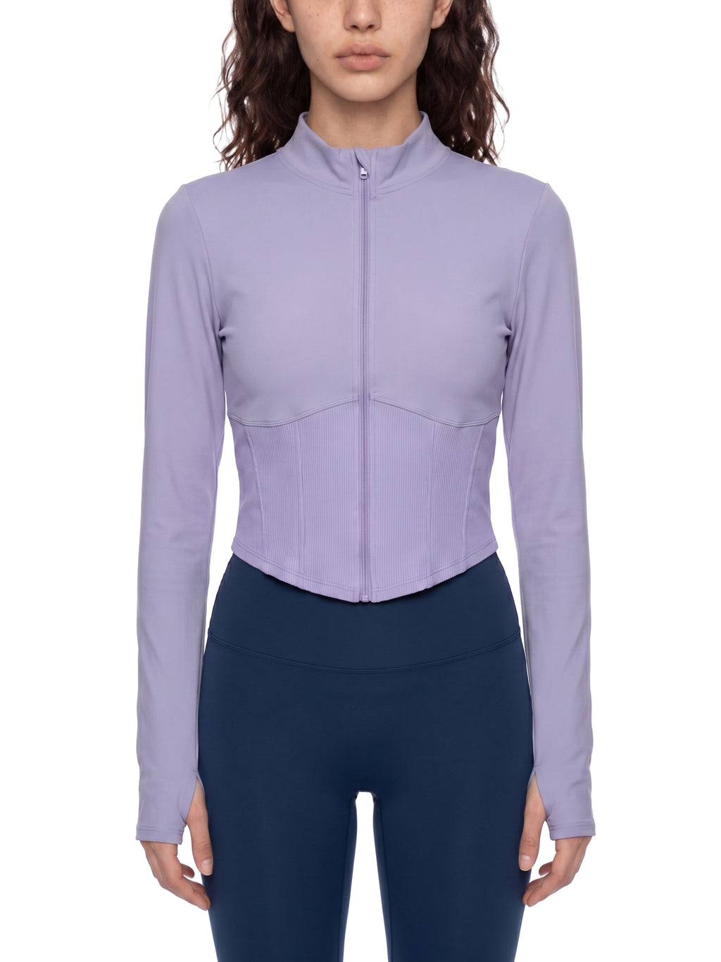 Kurtka Cropped Full-Zip Slim Fit – Nowrocky™ — dolna krawędź nad talią