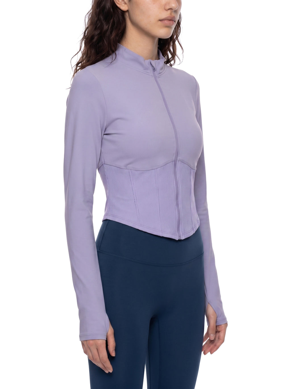 Kurtka Cropped Full-Zip Slim Fit – Nowrocky™ — kadr studyjny na neutralnym tle