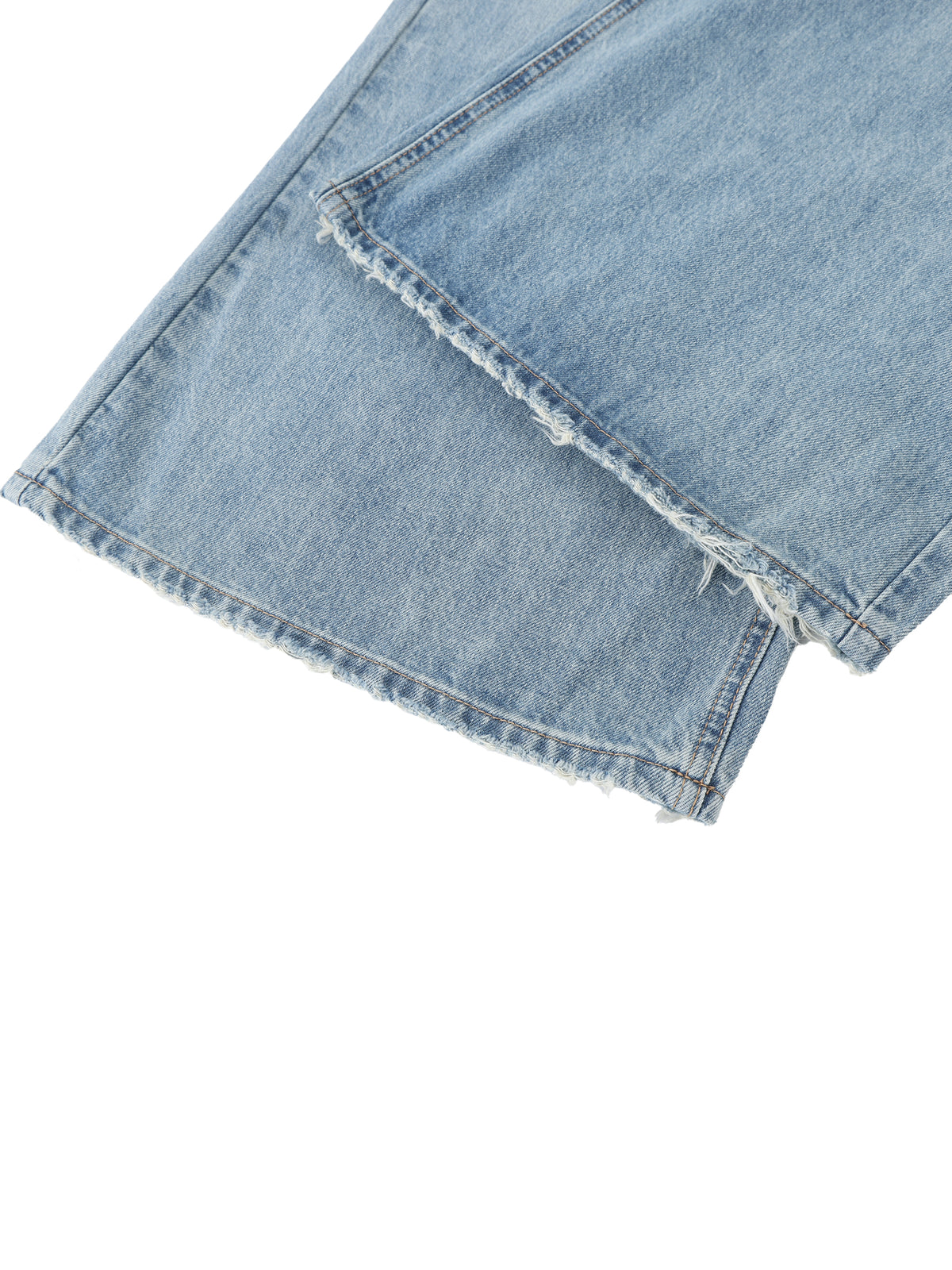 Jeansy Damskie Vintage Wash Distressed Wide Leg – Nowrocky™ — faktura denimu w zbliżeniu