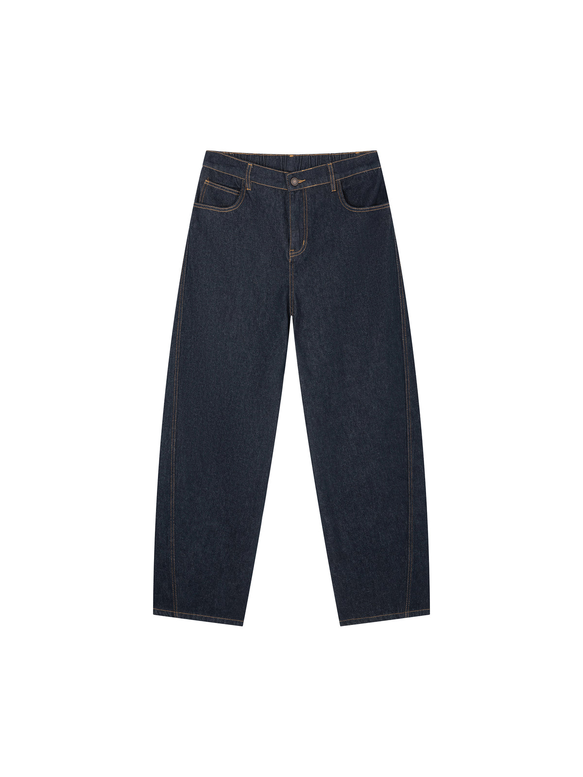 Jeansy Barrel Leg Vintage Wash – Nowrocky™ — spodnie dżinsowe na modelu, pełna sylwetka