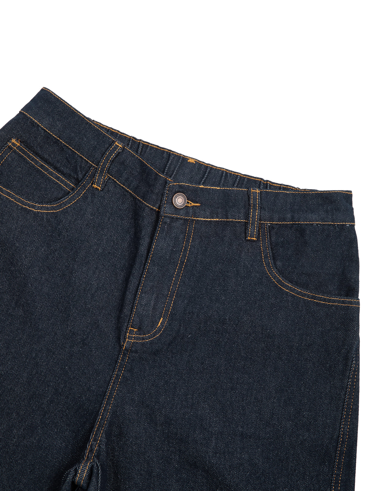 Jeansy Barrel Leg Vintage Wash – Nowrocky™ — dół nogawki i szew