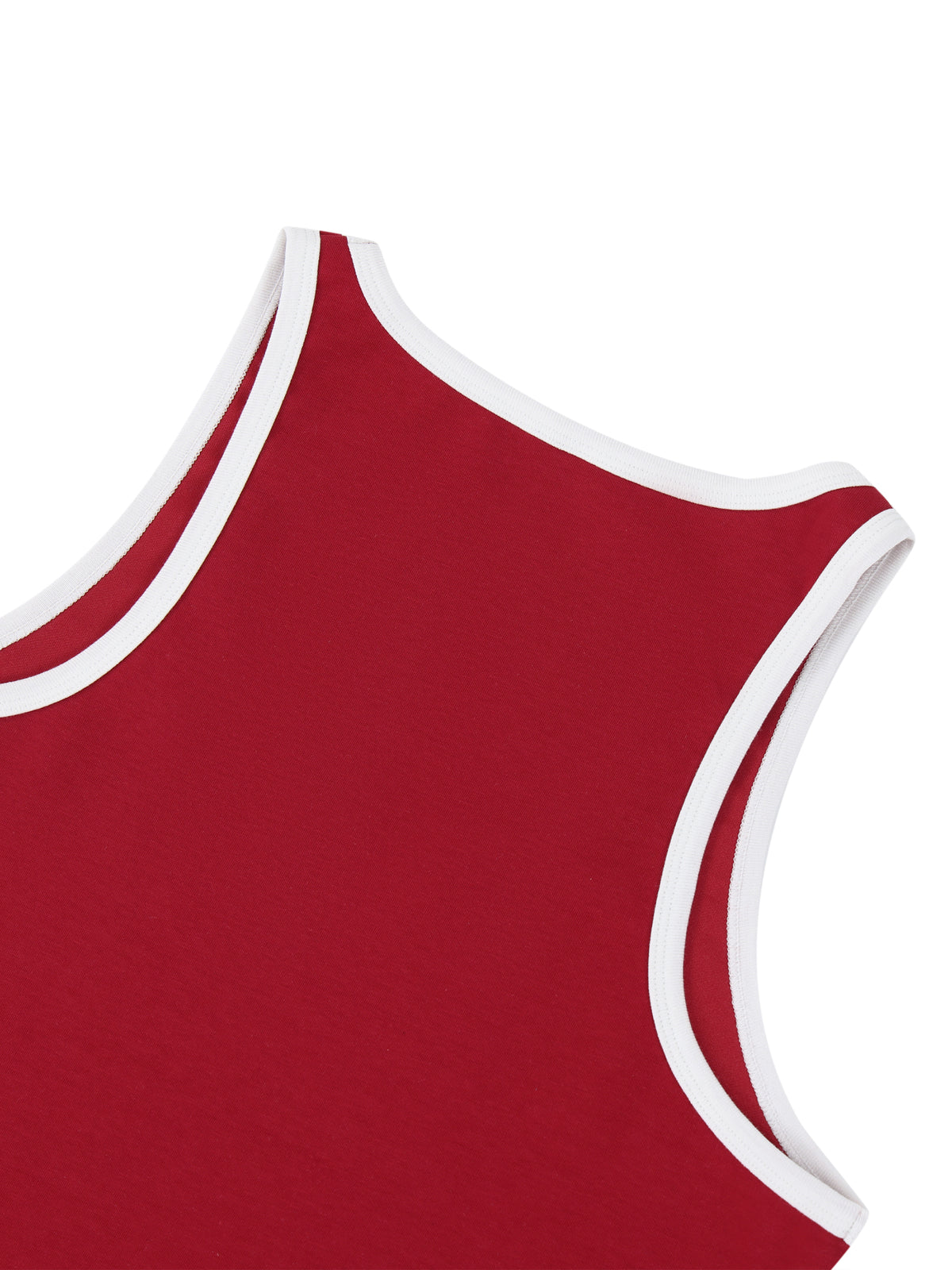 Tank Top Crop Contrast Trim – Nowrocky™ — ujęcie trzy czwarte w ruchu