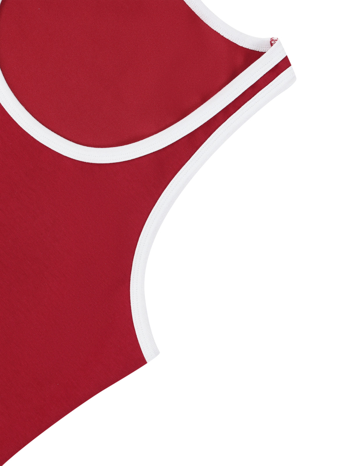 Tank Top Crop Contrast Trim – Nowrocky™ — kadr do pasa, układ tkaniny