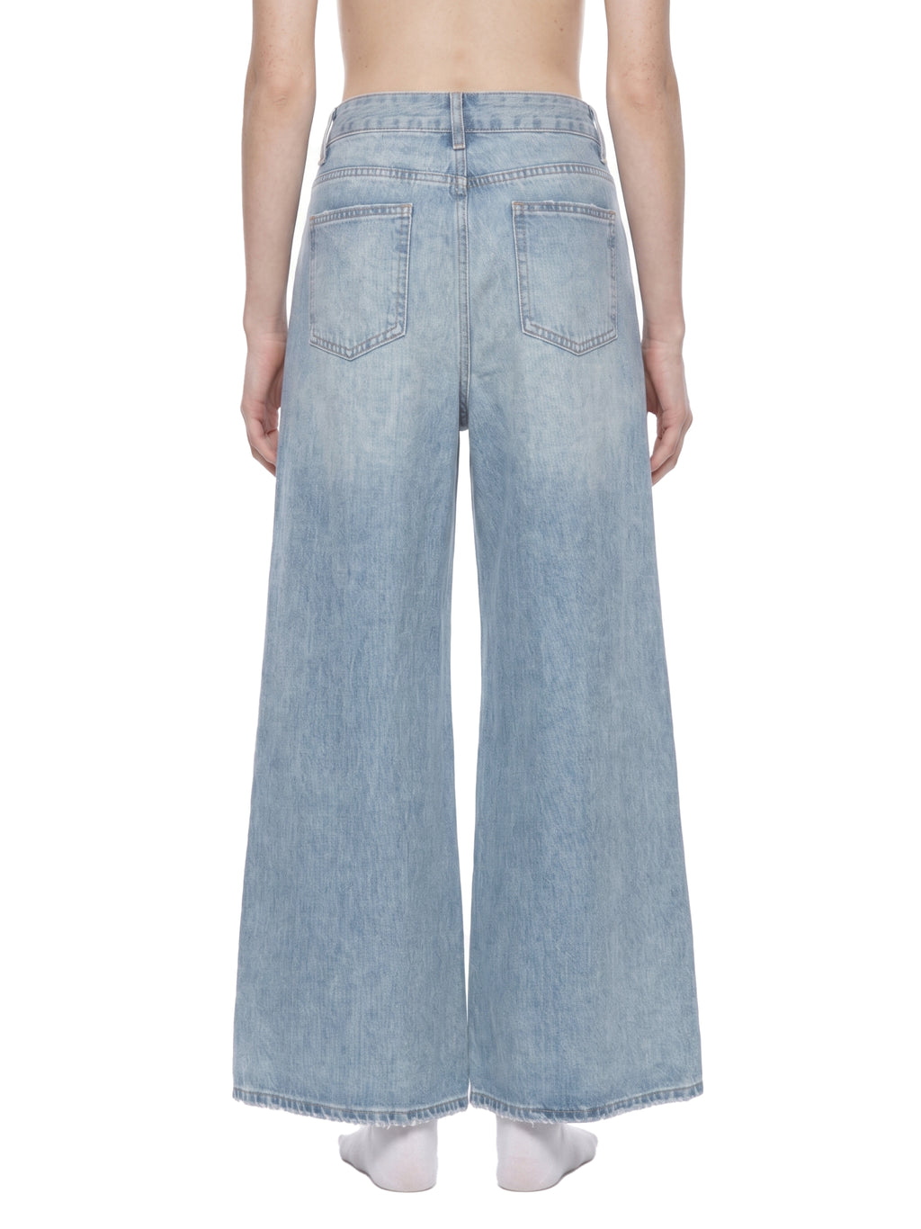 Jeansy Damskie Vintage Wash Distressed Wide Leg – Nowrocky™ — rozporek z guzikiem i nity