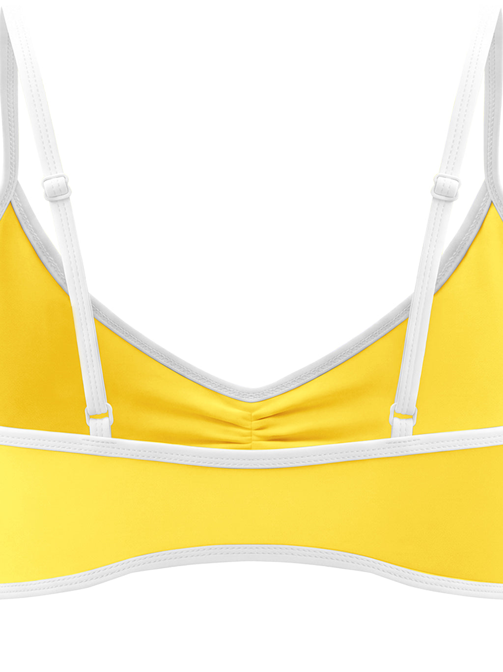 Biustonosz Sportowy Color Block Dekolt V – Nowrocky™ — detal szwu bocznego korpusu
