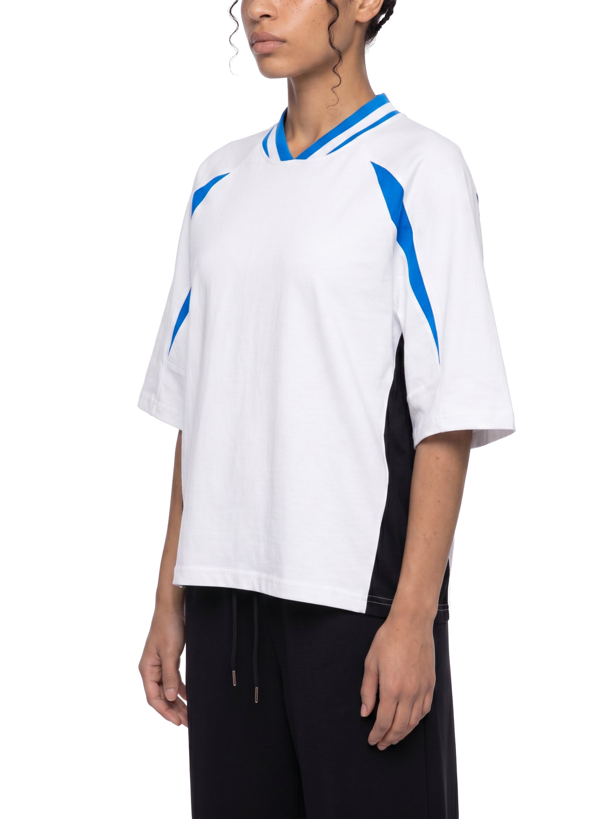 T-shirt Color Block V-Neck Oversized – Nowrocky™