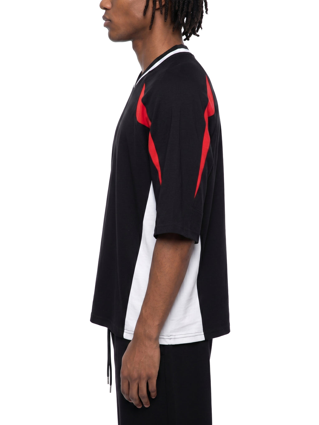 T-shirt Color Block V-Neck Oversized – Nowrocky™
