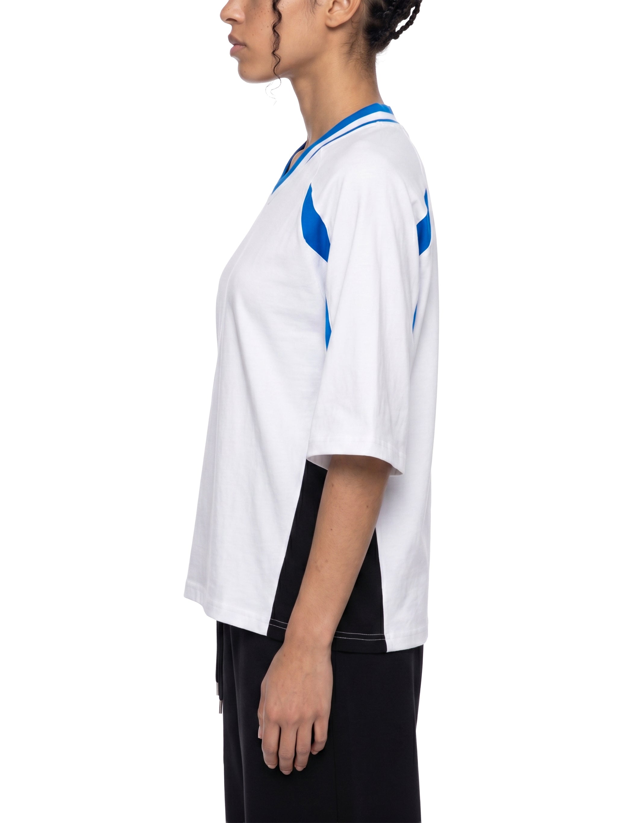 T-shirt Color Block V-Neck Oversized – Nowrocky™
