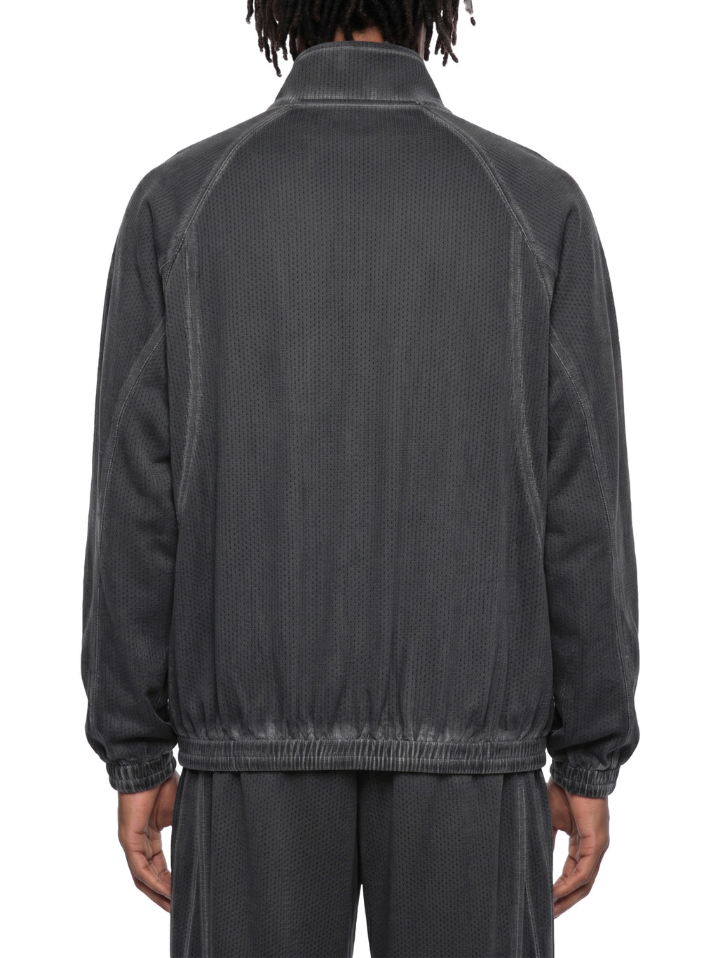 Kurtka Mesh Vintage Wash Full Zip – Nowrocky™ — kołnierz i suwak pod szyją