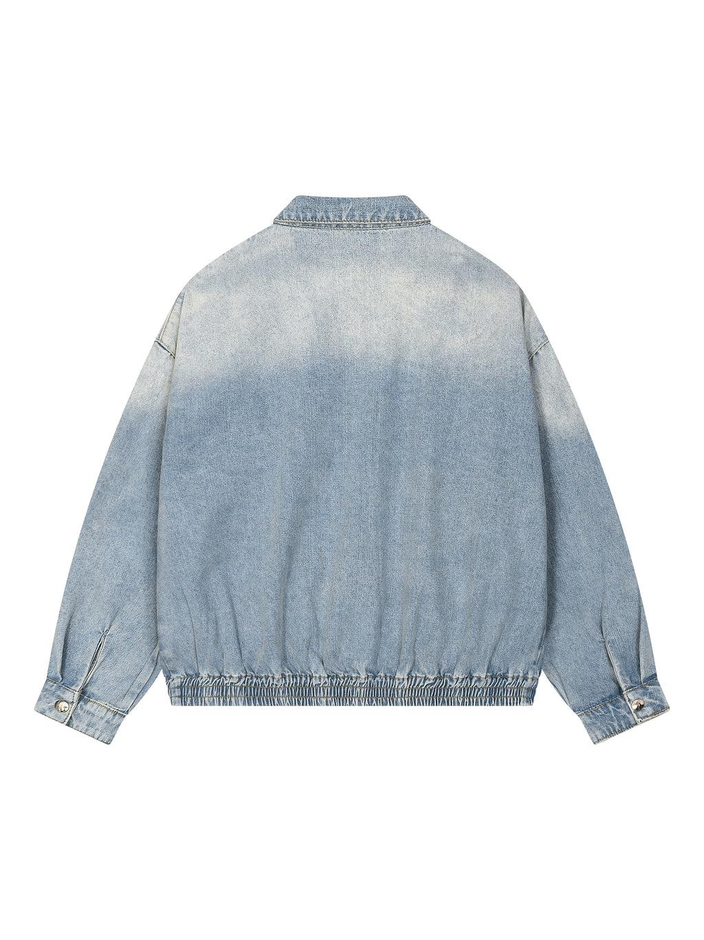 Kurtka Jeansowa Full Zip Vintage Wash – Nowrocky™ — zamek na całej długości