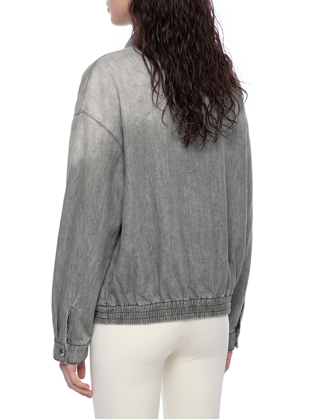 Kurtka Jeansowa Full Zip Vintage Wash – Nowrocky™ — kadr studyjny na jasnym tle