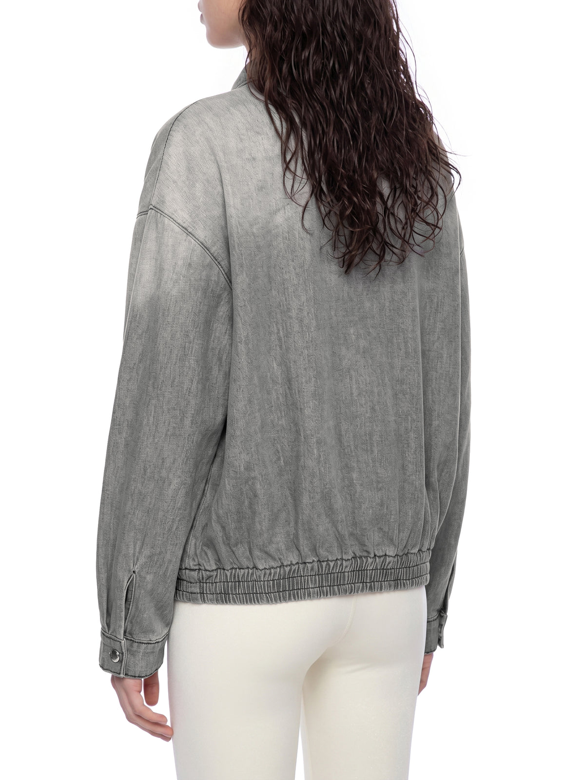 Kurtka Jeansowa Full Zip Vintage Wash – Nowrocky™ — kadr studyjny na jasnym tle