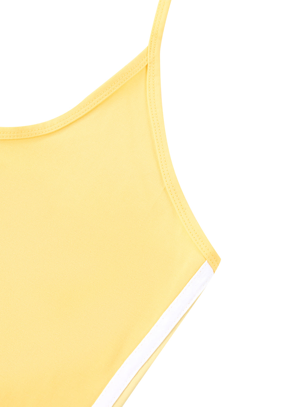 Tank Top Halter Crop Contrast Tape – Nowrocky™ — kadr do pasa, układ tkaniny