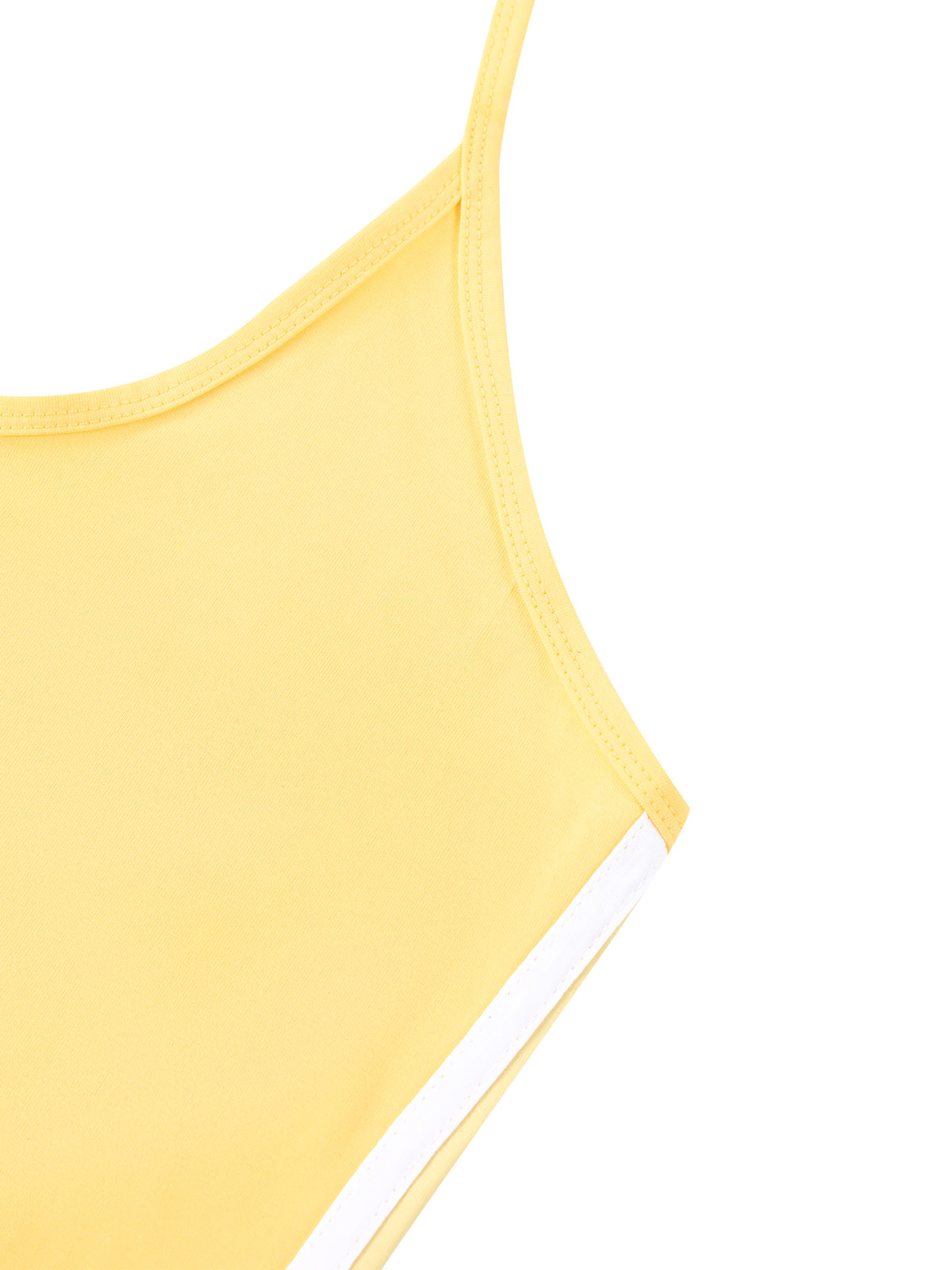 Tank Top Halter Crop Contrast Tape – Nowrocky™ — kadr do pasa, układ tkaniny