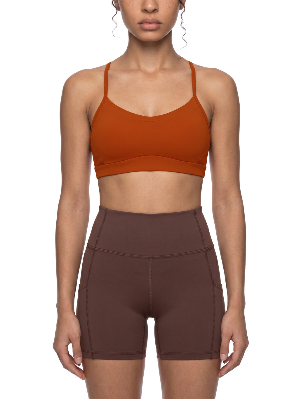 Biustonosz Sportowy Cropped Racerback – Nowrocky™ — ramiączka widziane od góry