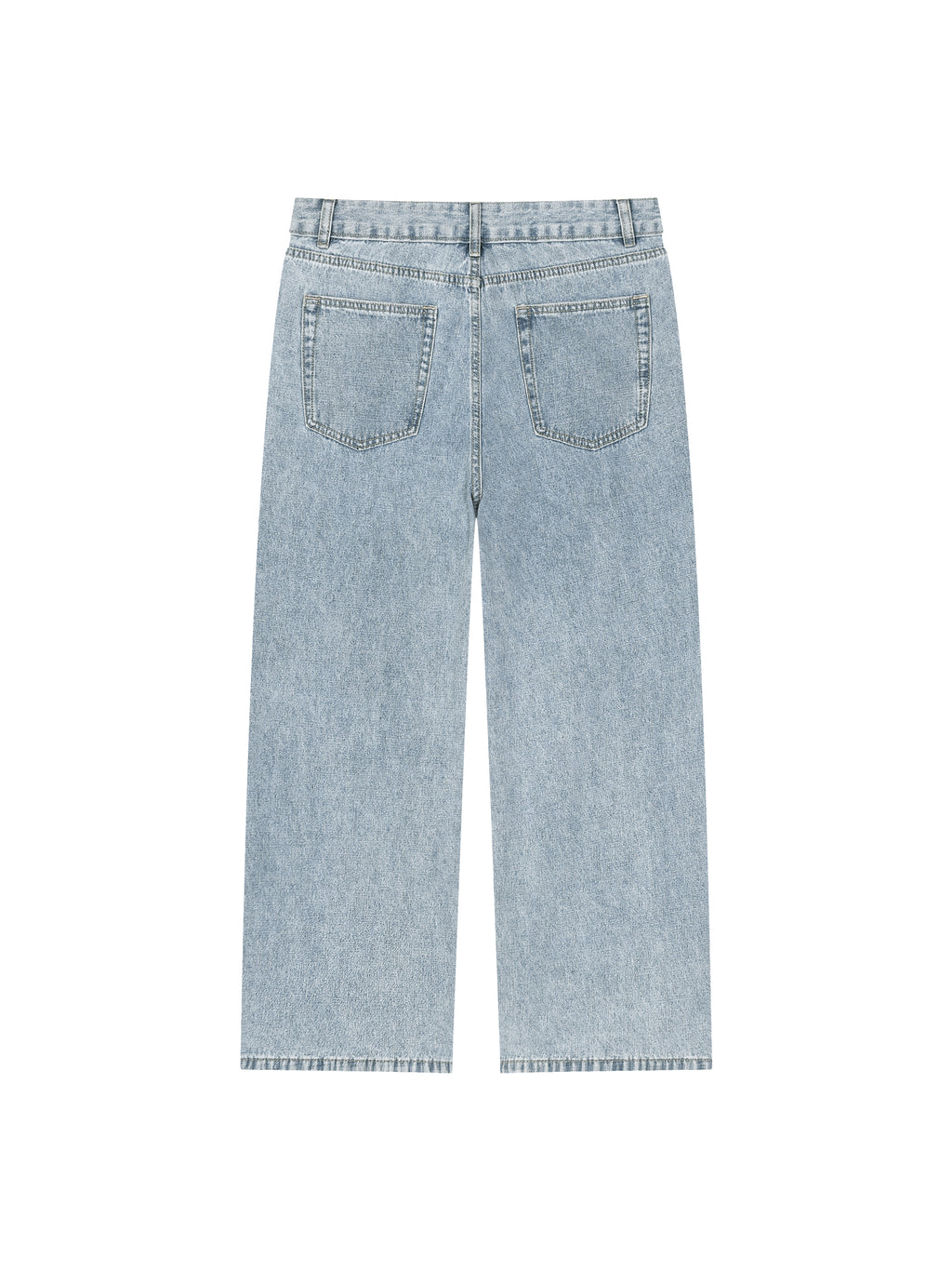 Jeansy Vintage Wash Straight Leg – Nowrocky™ — ujęcie z profilu, prosta nogawka