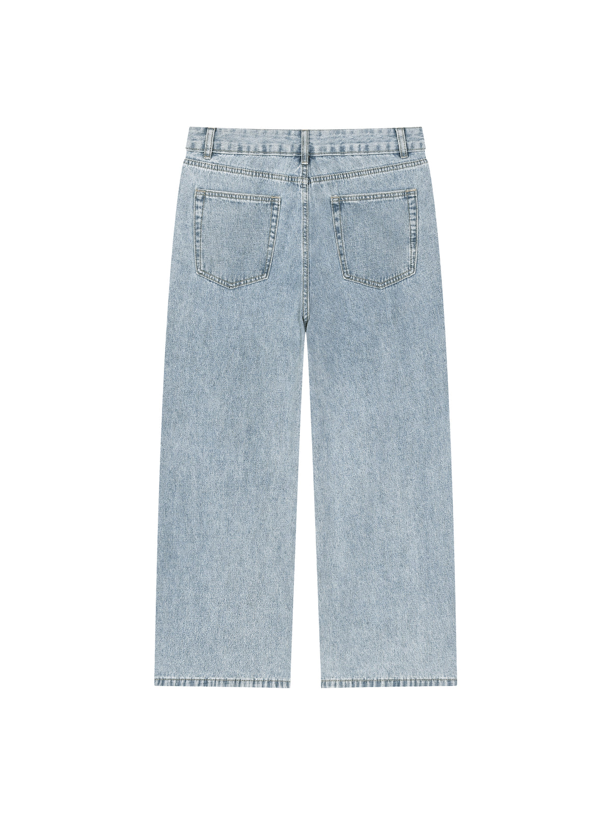 Jeansy Vintage Wash Straight Leg – Nowrocky™ — ujęcie z profilu, prosta nogawka