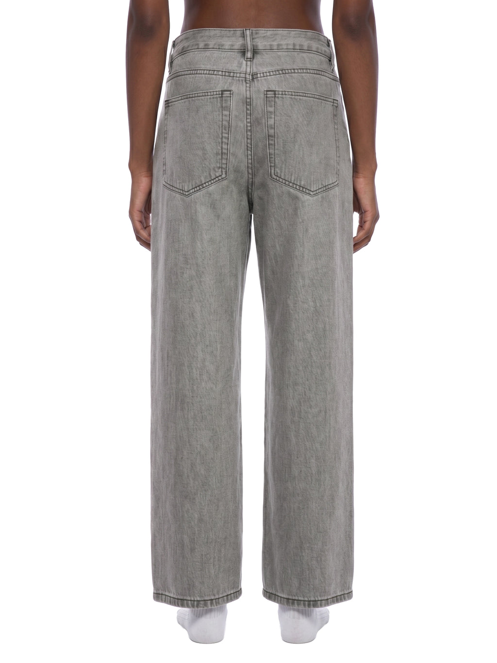 Jeansy Vintage Wash Straight Leg – Nowrocky™ — faktura denimu w zbliżeniu