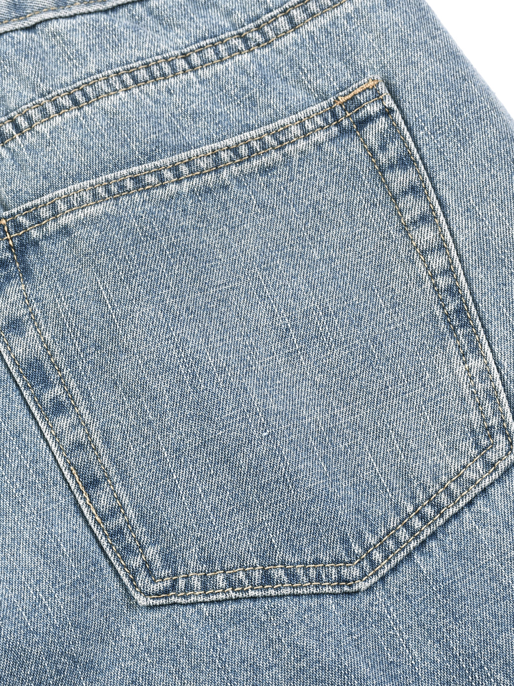 Jeansy Vintage Wash Straight Leg – Nowrocky™ — metka przy pasie i przeszycia