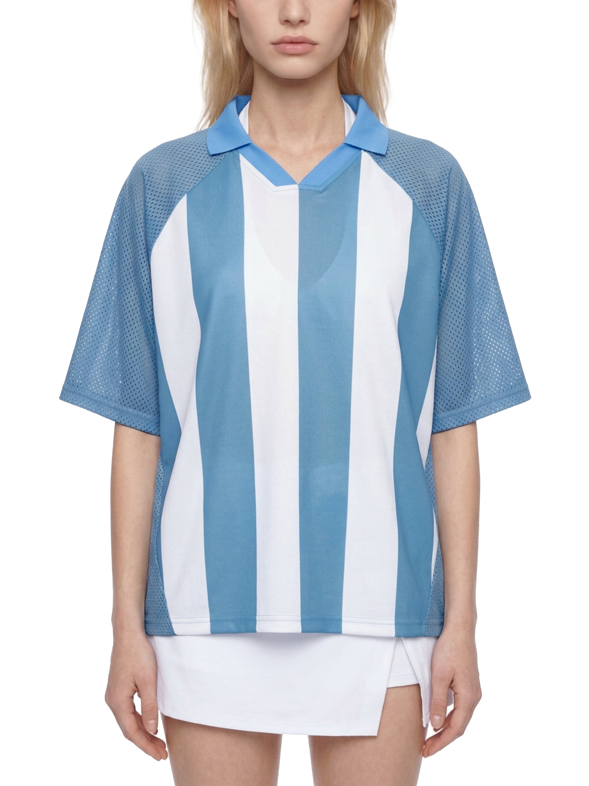 Koszulka Soccer Jersey Striped Mesh Boxy – Nowrocky™