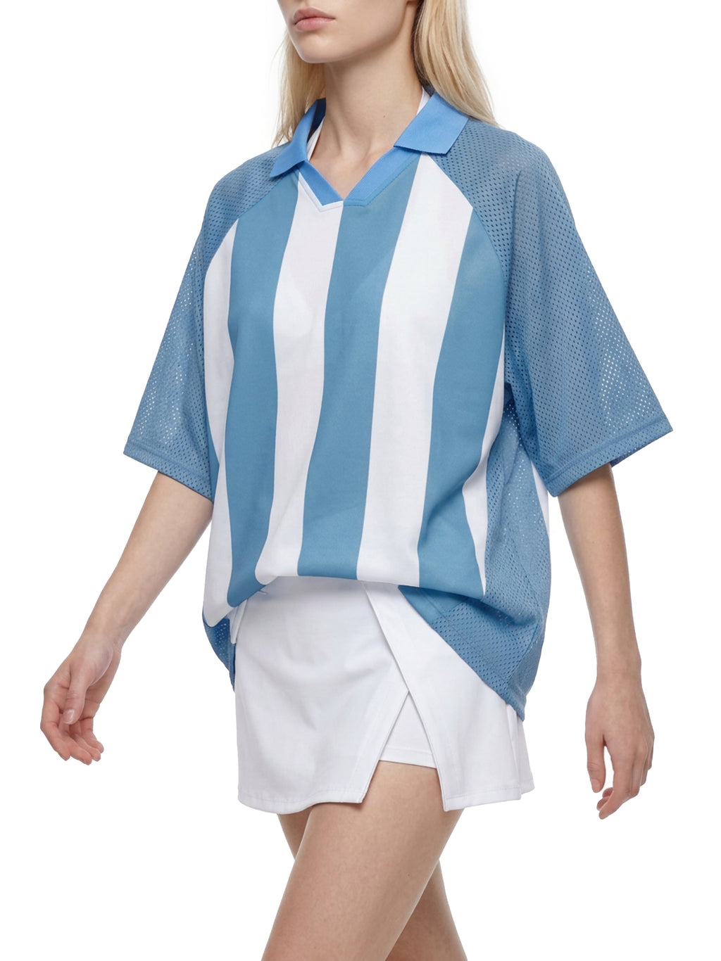 Koszulka Soccer Jersey Striped Mesh Boxy – Nowrocky™