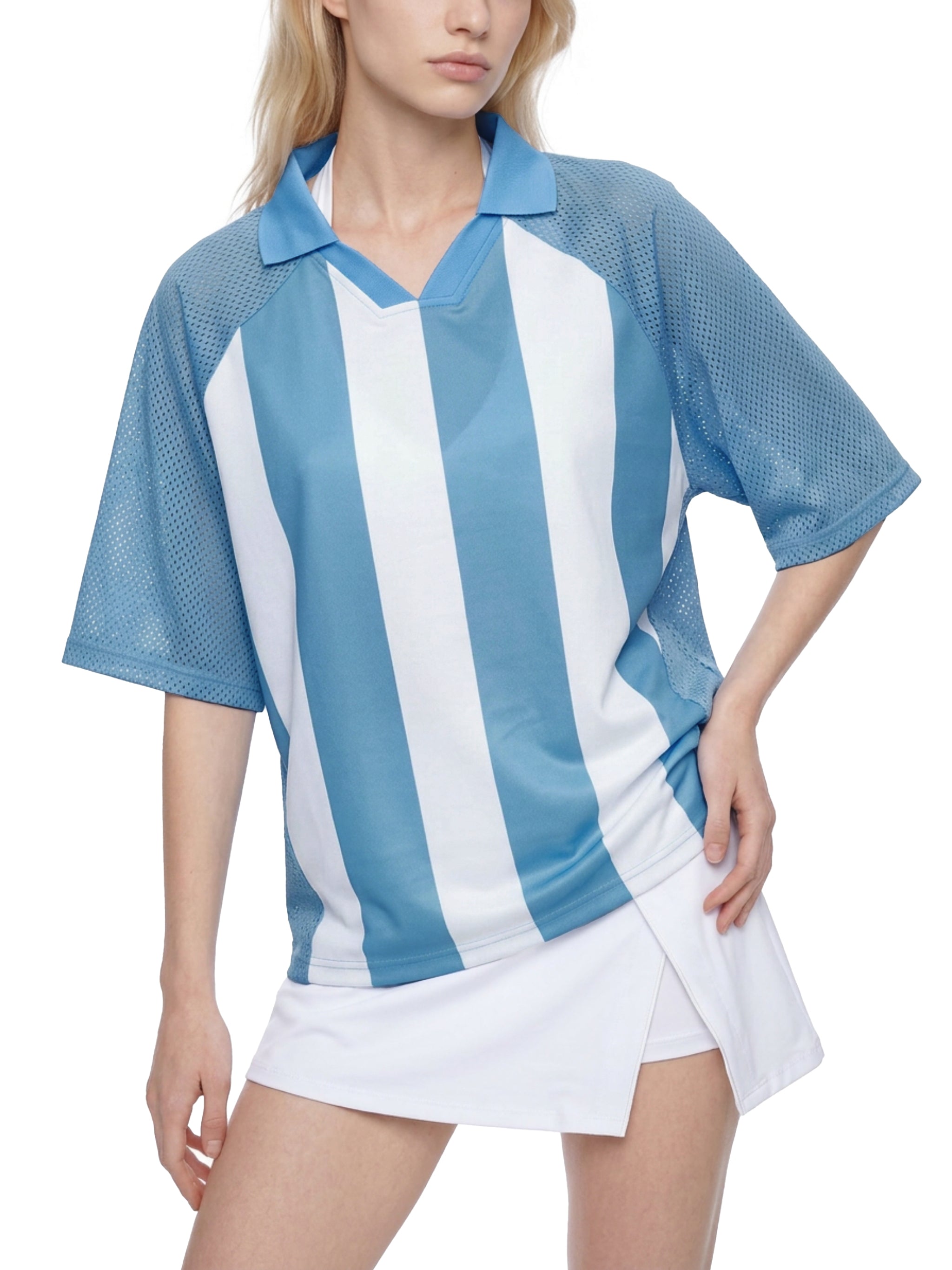 Koszulka Soccer Jersey Striped Mesh Boxy – Nowrocky™