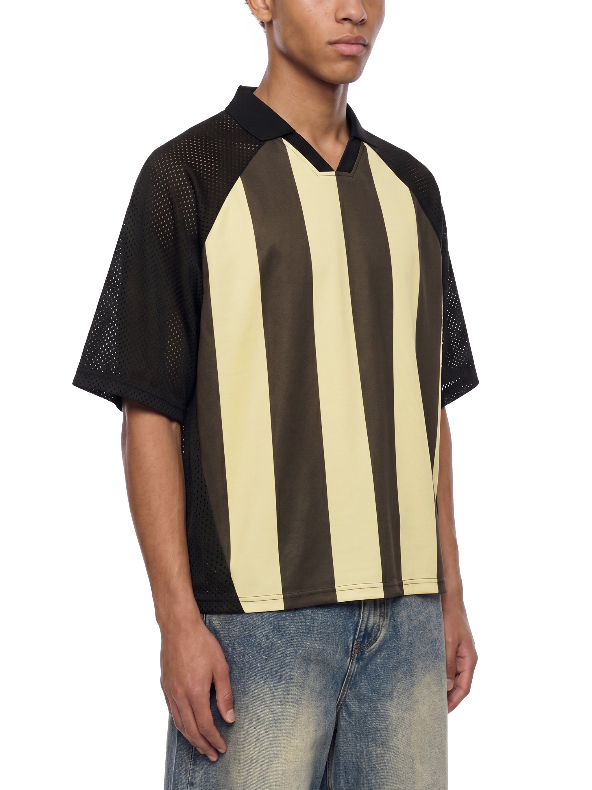 Koszulka Soccer Jersey Striped Mesh Boxy – Nowrocky™