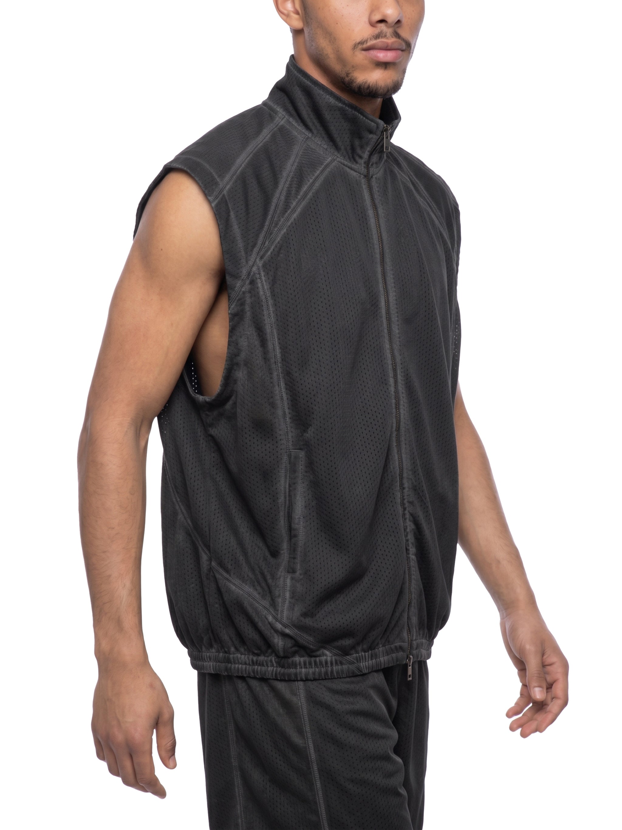 Kamizelka Mesh Full-Zip Vintage Wash – Nowrocky™