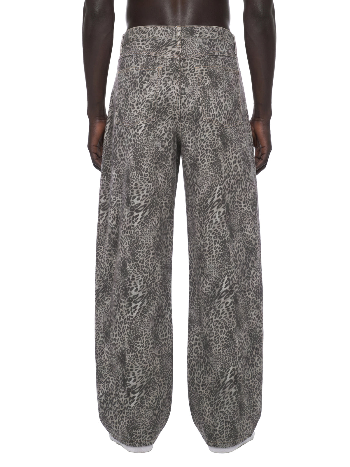 Jeansy Leopard Vintage Wash Wide Leg – Nowrocky™ — rozporek z guzikiem i nity