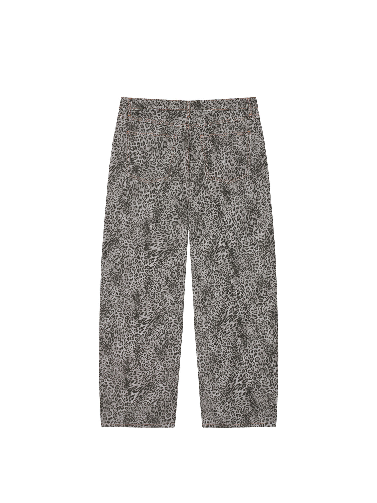 Jeansy Leopard Vintage Wash Wide Leg – Nowrocky™ — ujęcie z profilu, szeroka nogawka