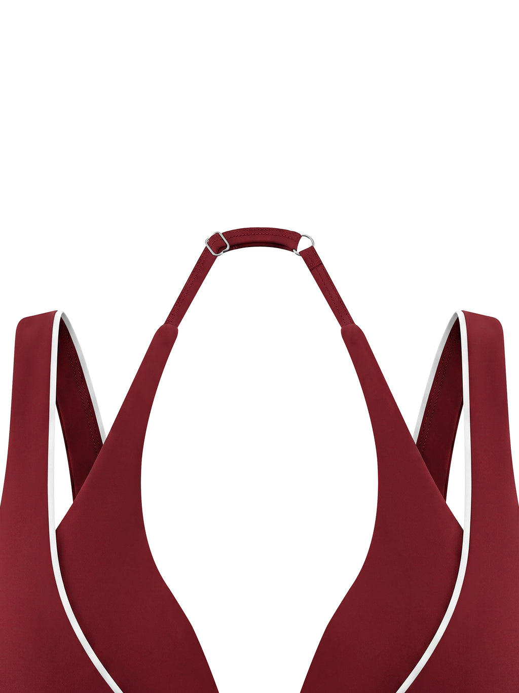 Biustonosz Sportowy Halter Deep V – Nowrocky™ — przód i tył obok siebie w kadrze