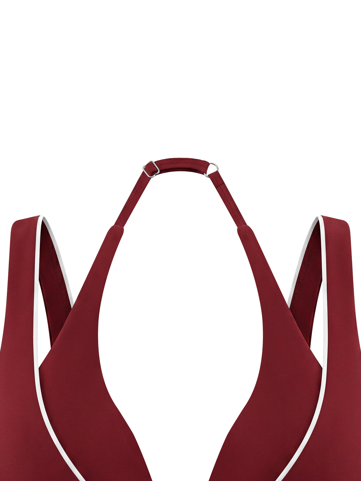 Biustonosz Sportowy Halter Deep V – Nowrocky™ — przód i tył obok siebie w kadrze