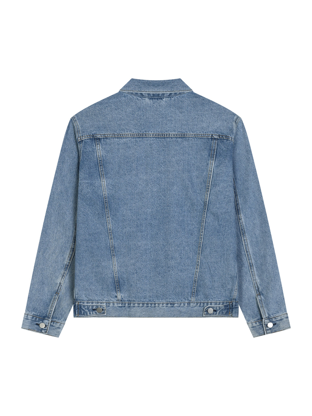Kurtka Jeansowa Vintage Wash – Nowrocky™ — dół kurtki i pasek regulacji