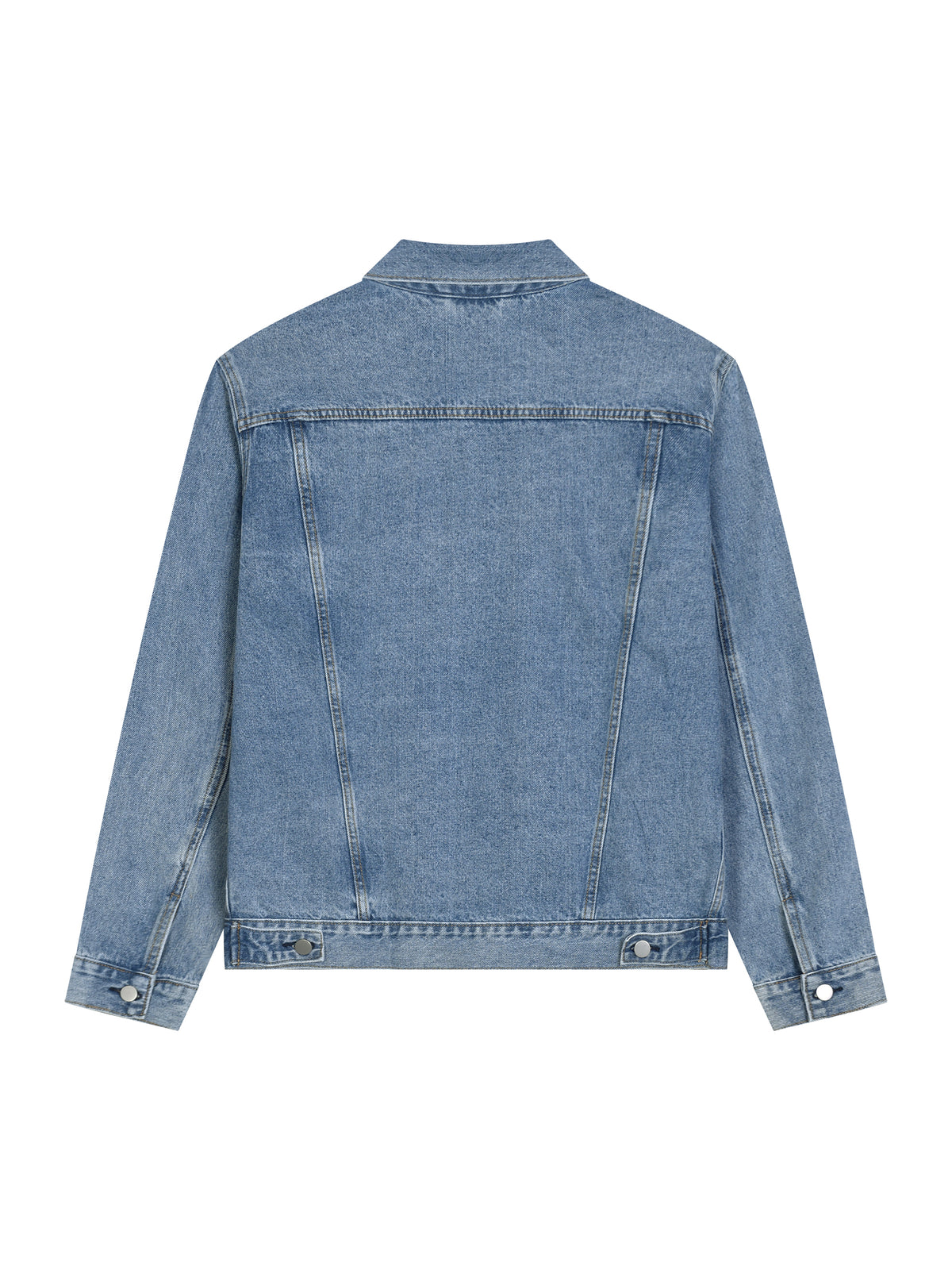 Kurtka Jeansowa Vintage Wash – Nowrocky™ — dół kurtki i pasek regulacji