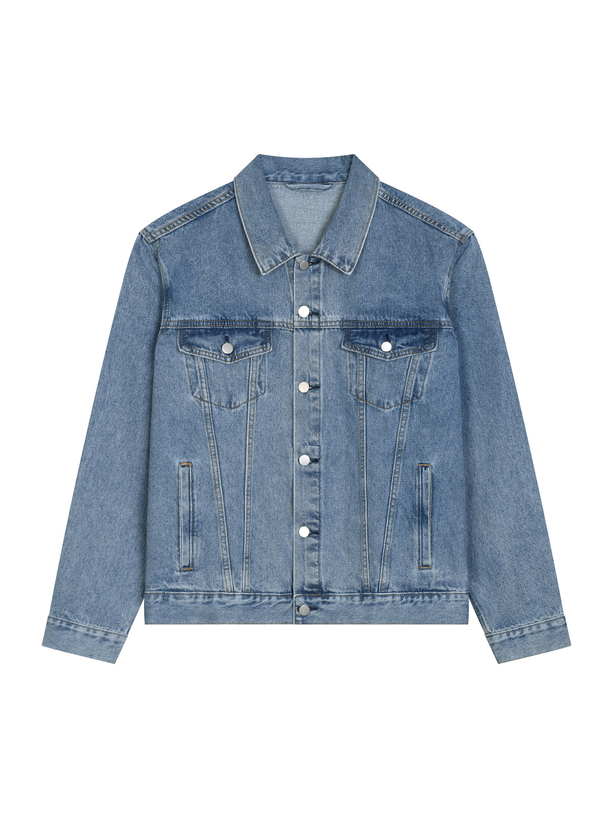 Kurtka Jeansowa Vintage Wash – Nowrocky™ — rękaw i mankiet z guzikiem