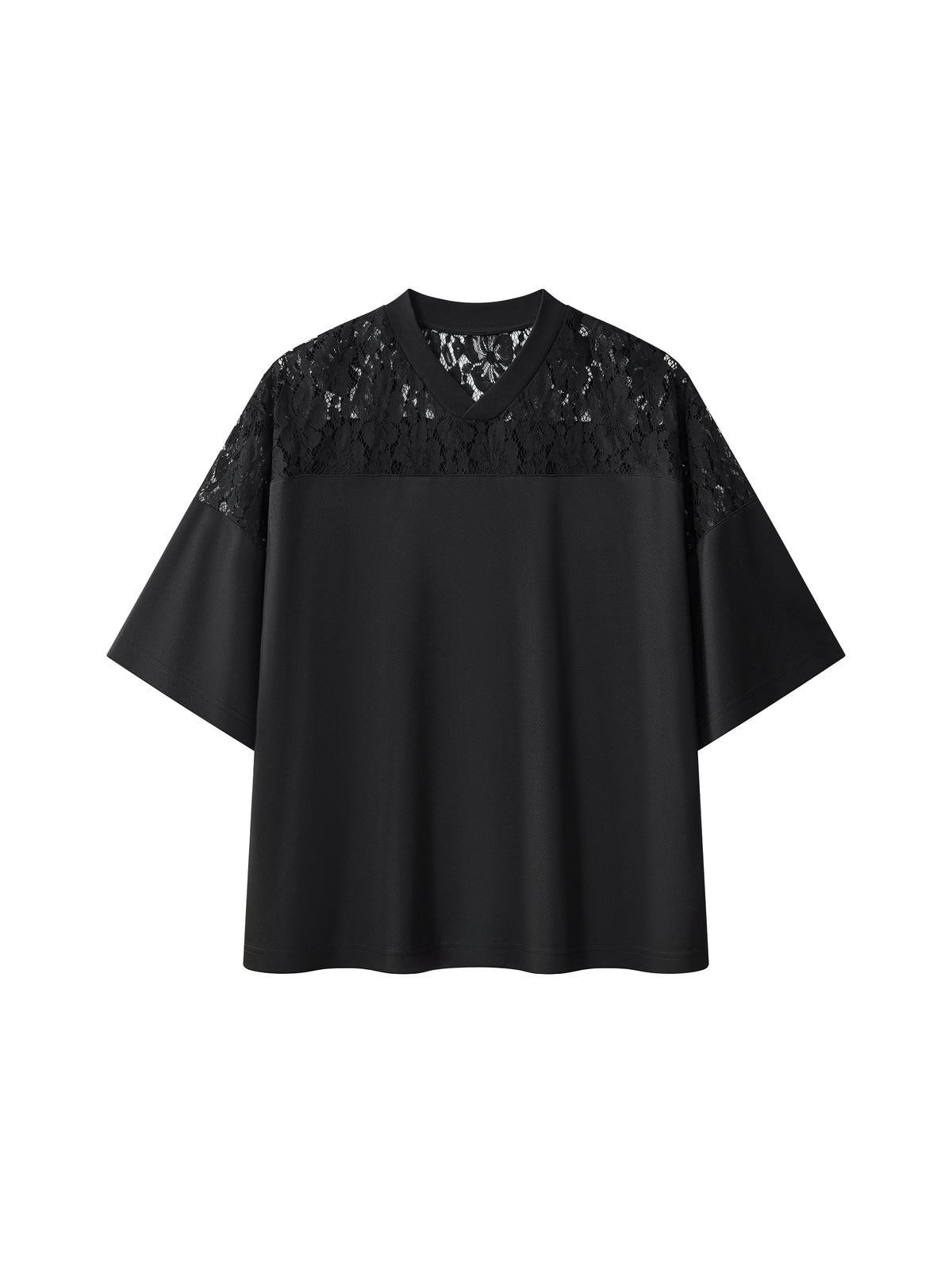 T-shirt z Koronkowym Panelem – Nowrocky™ — detal 2