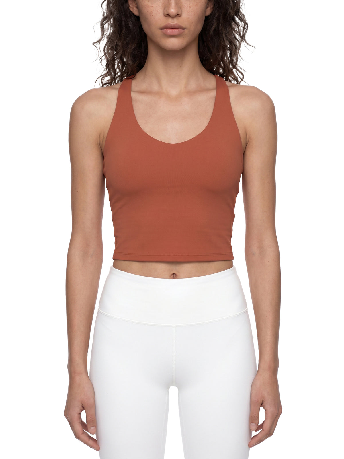 Tank Top Halter Cross Back – Nowrocky™ — faktura elastycznej dzianiny