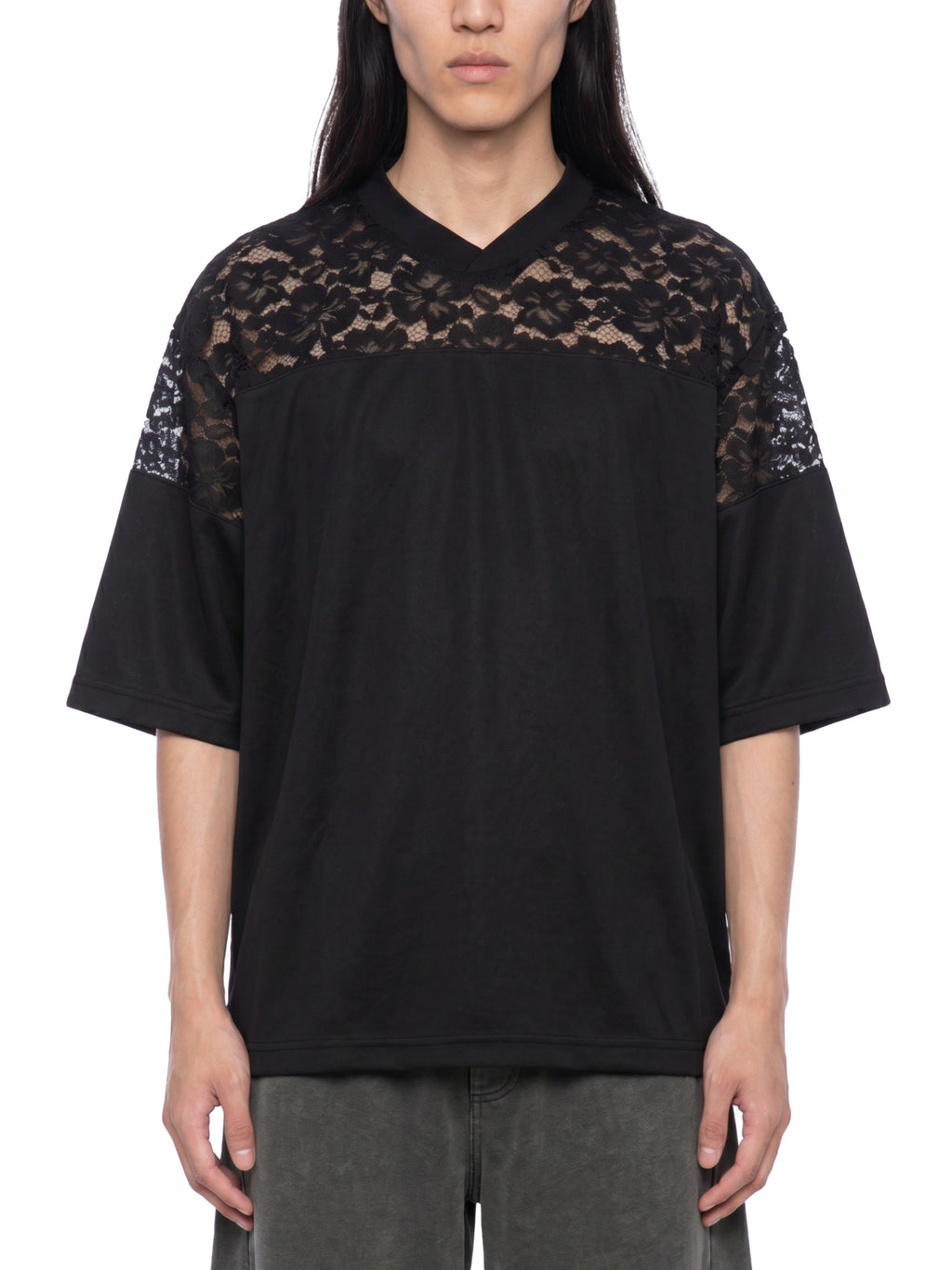 T-shirt z Koronkowym Panelem – Nowrocky™ — detal 4