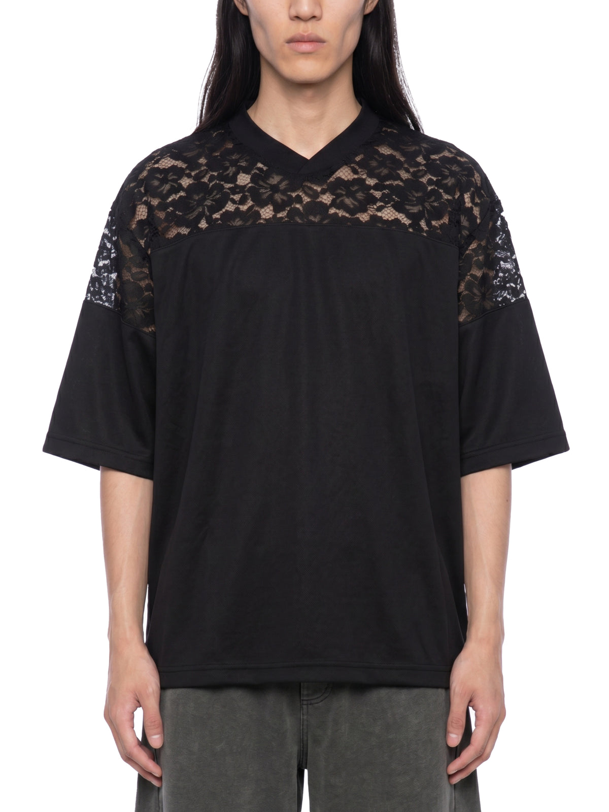 T-shirt z Koronkowym Panelem – Nowrocky™ — detal 4