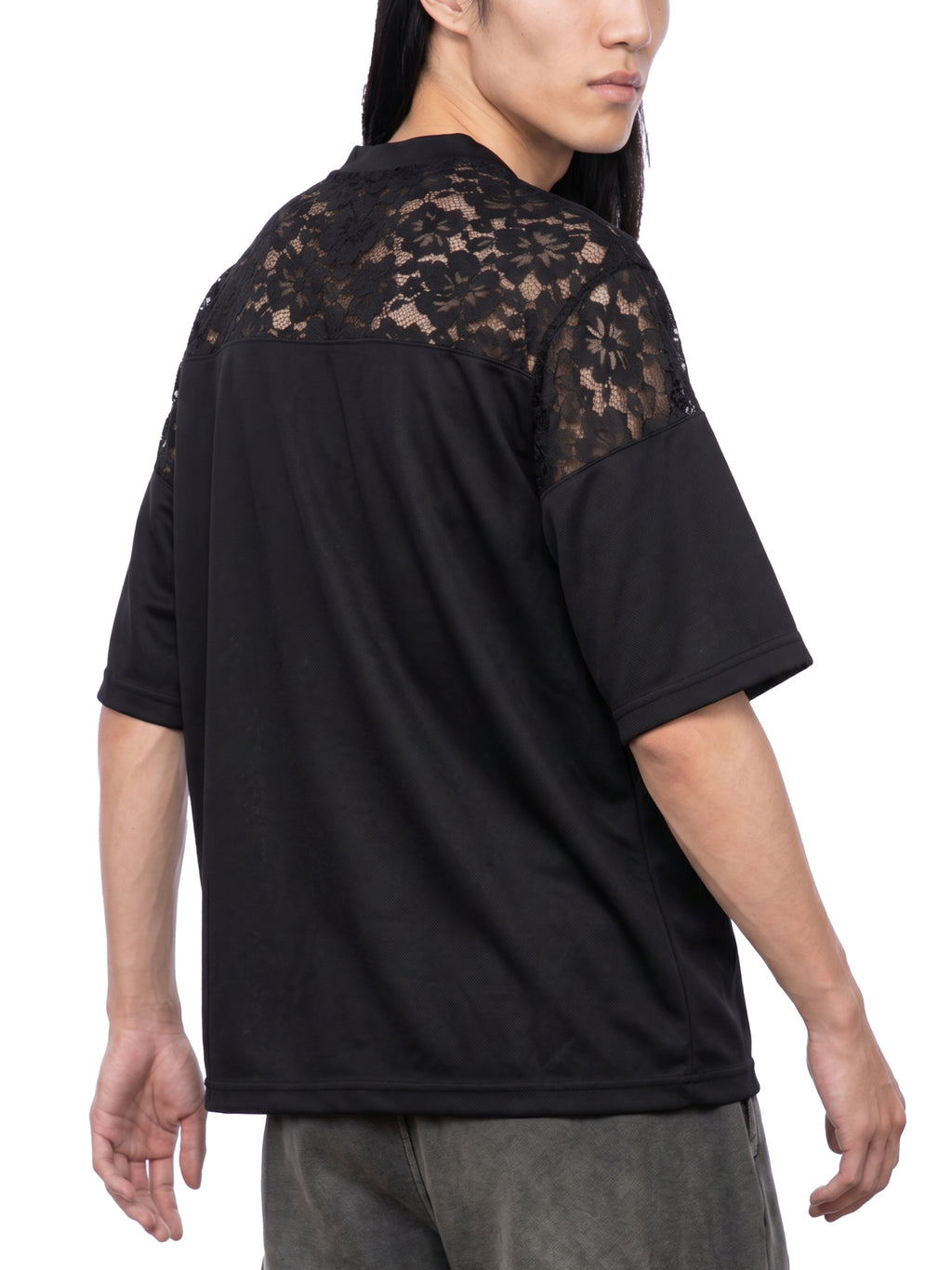T-shirt z Koronkowym Panelem – Nowrocky™ — detal 8