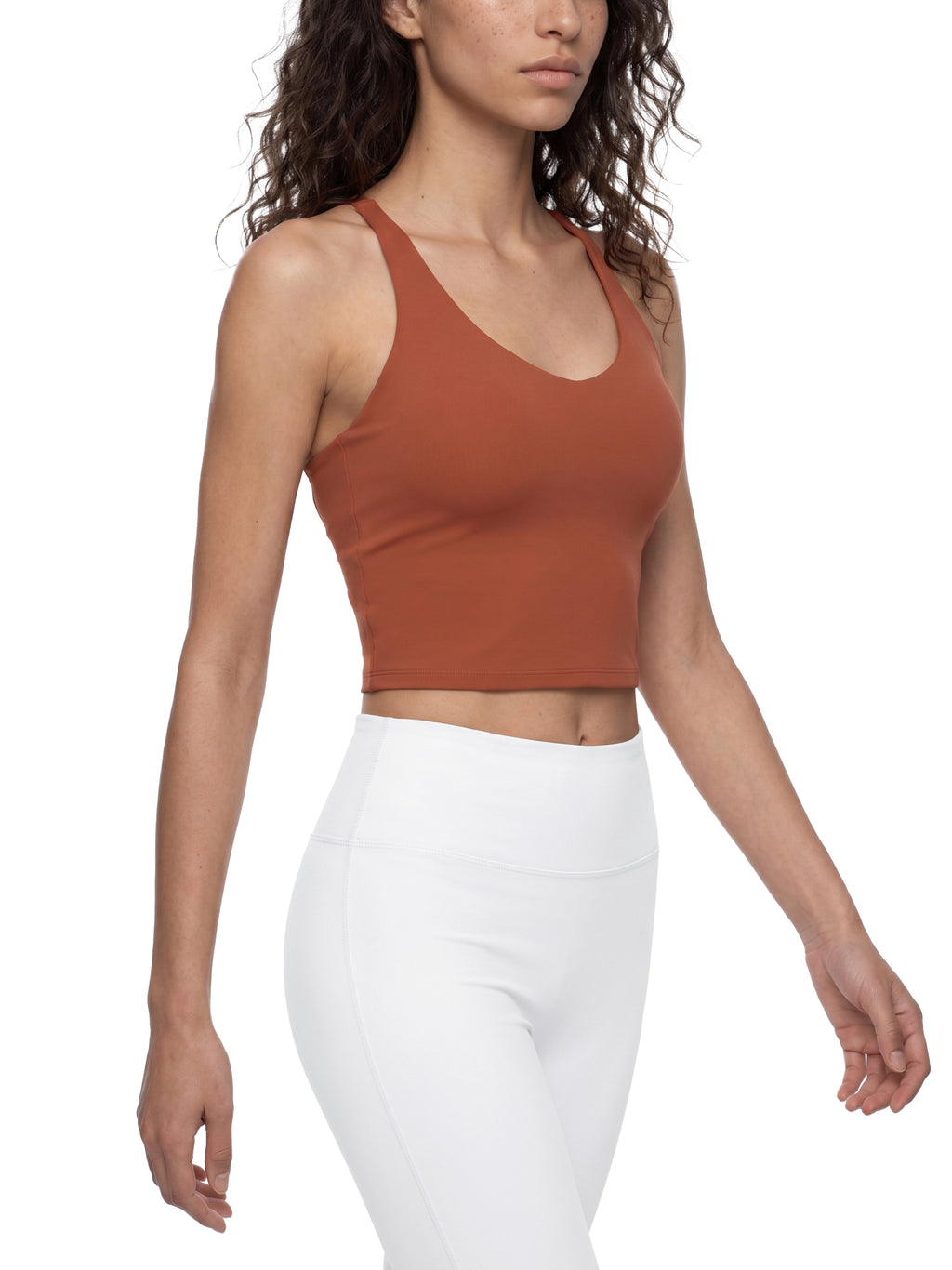 Tank Top Halter Cross Back – Nowrocky™ — kadr studyjny na jasnym tle