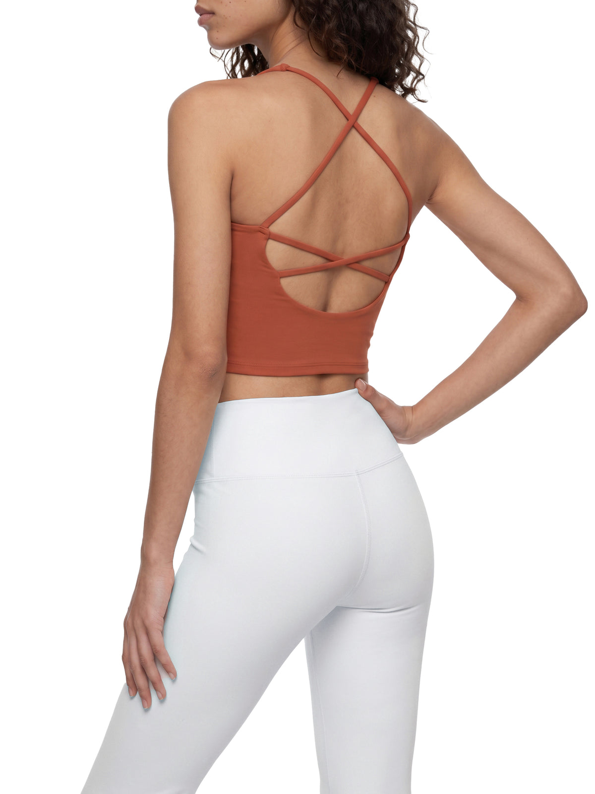 Tank Top Halter Cross Back – Nowrocky™ — zestawienie kolorów w kadrze