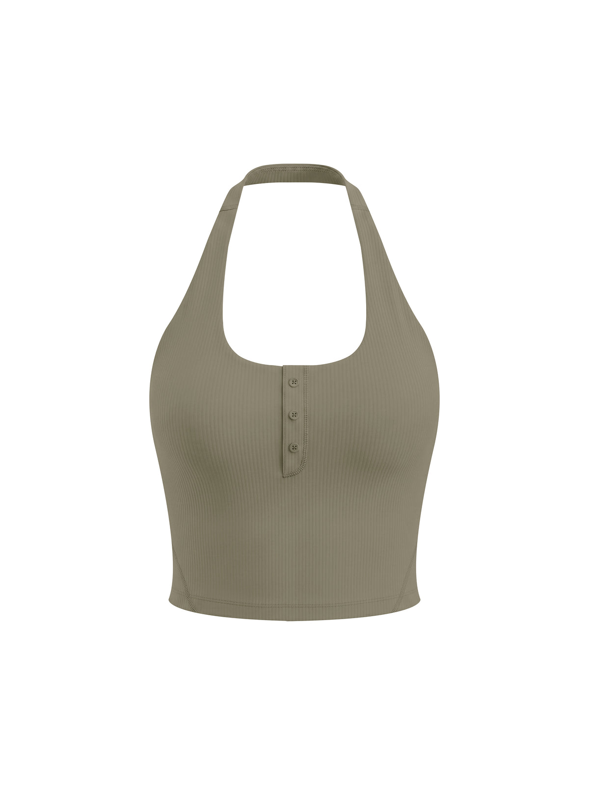Tank Top Halter Crop – Nowrocky™ — faktura elastycznej dzianiny