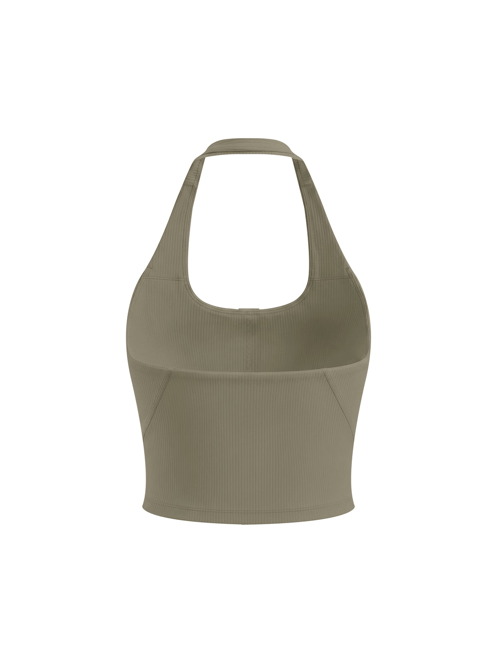 Tank Top Halter Crop – Nowrocky™ — ujęcie z profilu, dopasowany krój