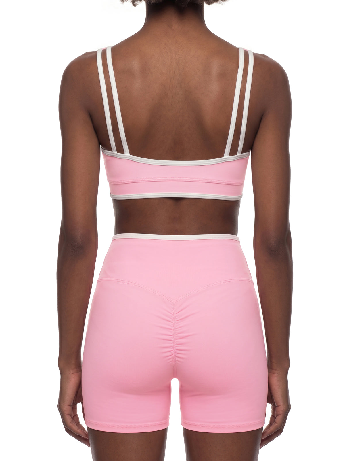 Biustonosz Sportowy Color Block – Nowrocky™ — ujęcie 3/4 sylwetki w ruchu