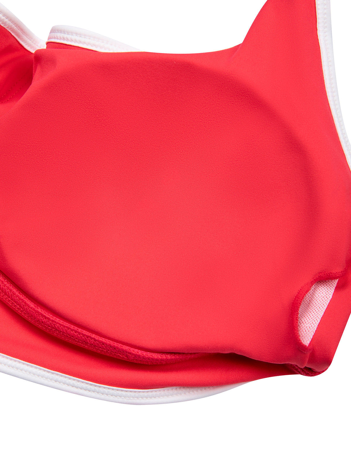 Biustonosz Sportowy Color Block – Nowrocky™ — widok na wieszaku, układ wykroju