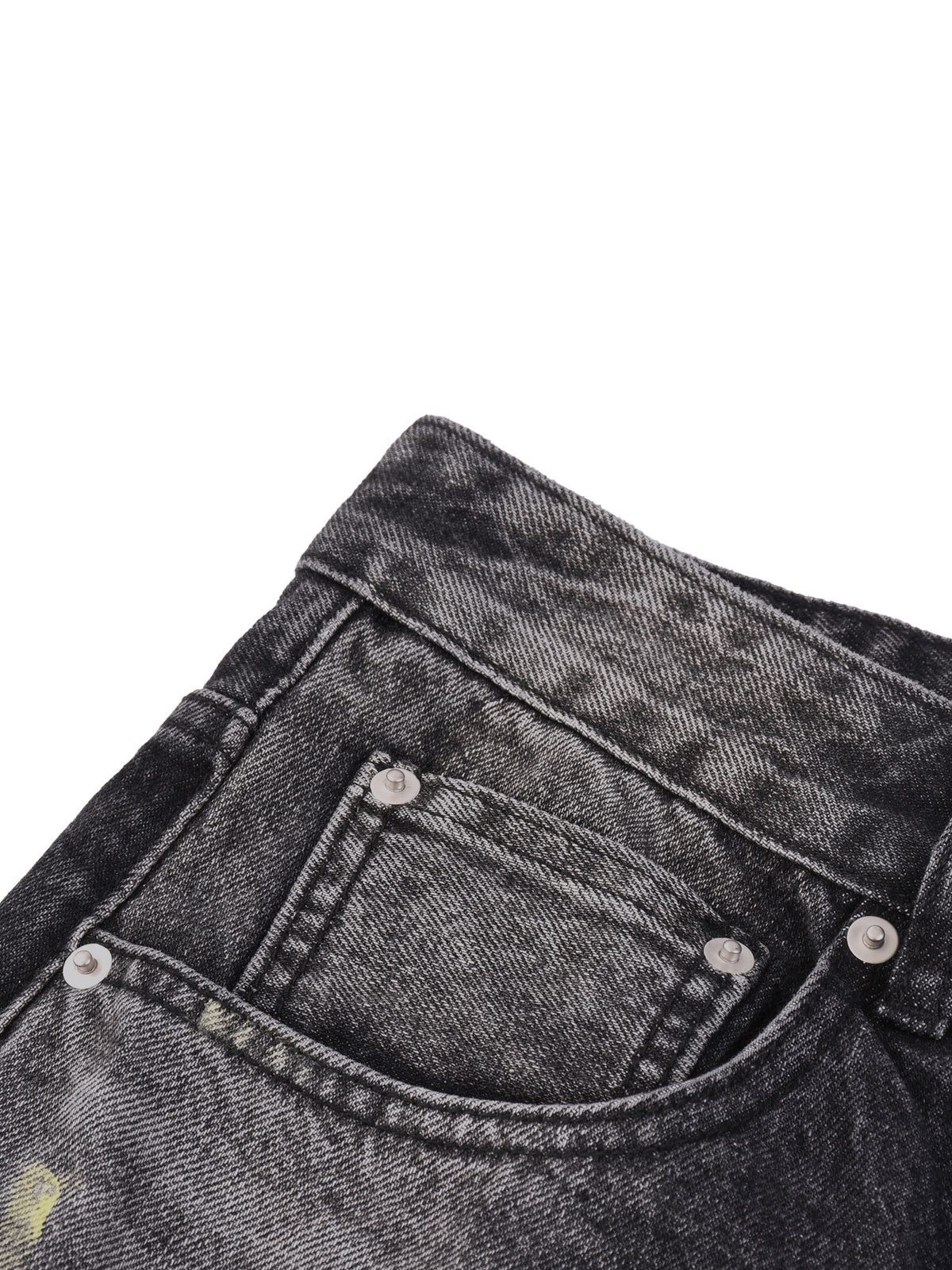 Szorty Jeansowe Vintage Wash Wide Leg – Nowrocky™ — układ na płasko, pełny krój