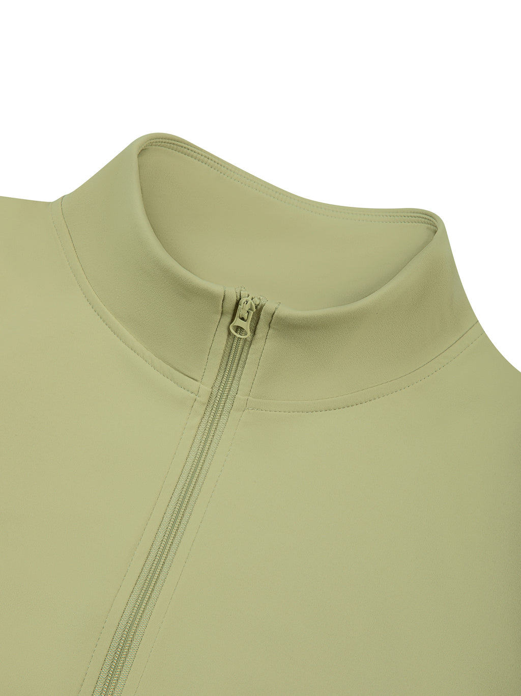 Kurtka Cropped Full-Zip Stójka – Nowrocky™ — detal szwu ramienia